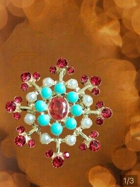 Baroque Style Beaded Brooch